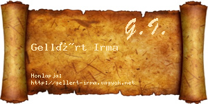 Gellért Irma névjegykártya